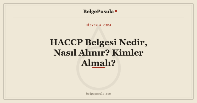HACCP Belgesi Nedir, Nasıl Alınır? Kimler Almalı konulu BelgePusula rehberinin kapak görseli