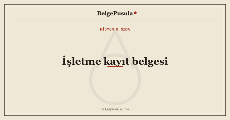 İşletme Kayıt Belgesi Nedir, Nasıl Alınır konulu BelgePusula rehberinin kapak görseli