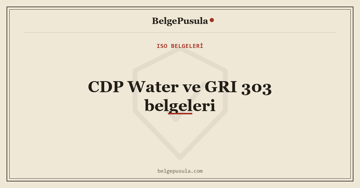 CDP Water ve GRI 303: Hangi Belgeler İsteniyor konulu BelgePusula rehberinin kapak görseli
