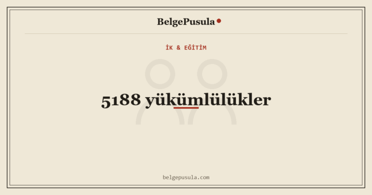 5188 Sayılı Kanun: İşverenin Özel Güvenlik Yükümlülükleri konulu BelgePusula rehberinin kapak görseli
