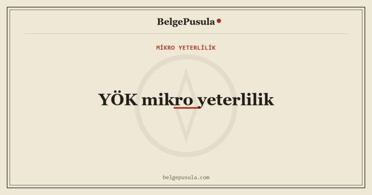 YÖK Mikro Yeterlilik Yönetmeliği: Öğrenen İçin Özet konulu BelgePusula rehberinin kapak görseli